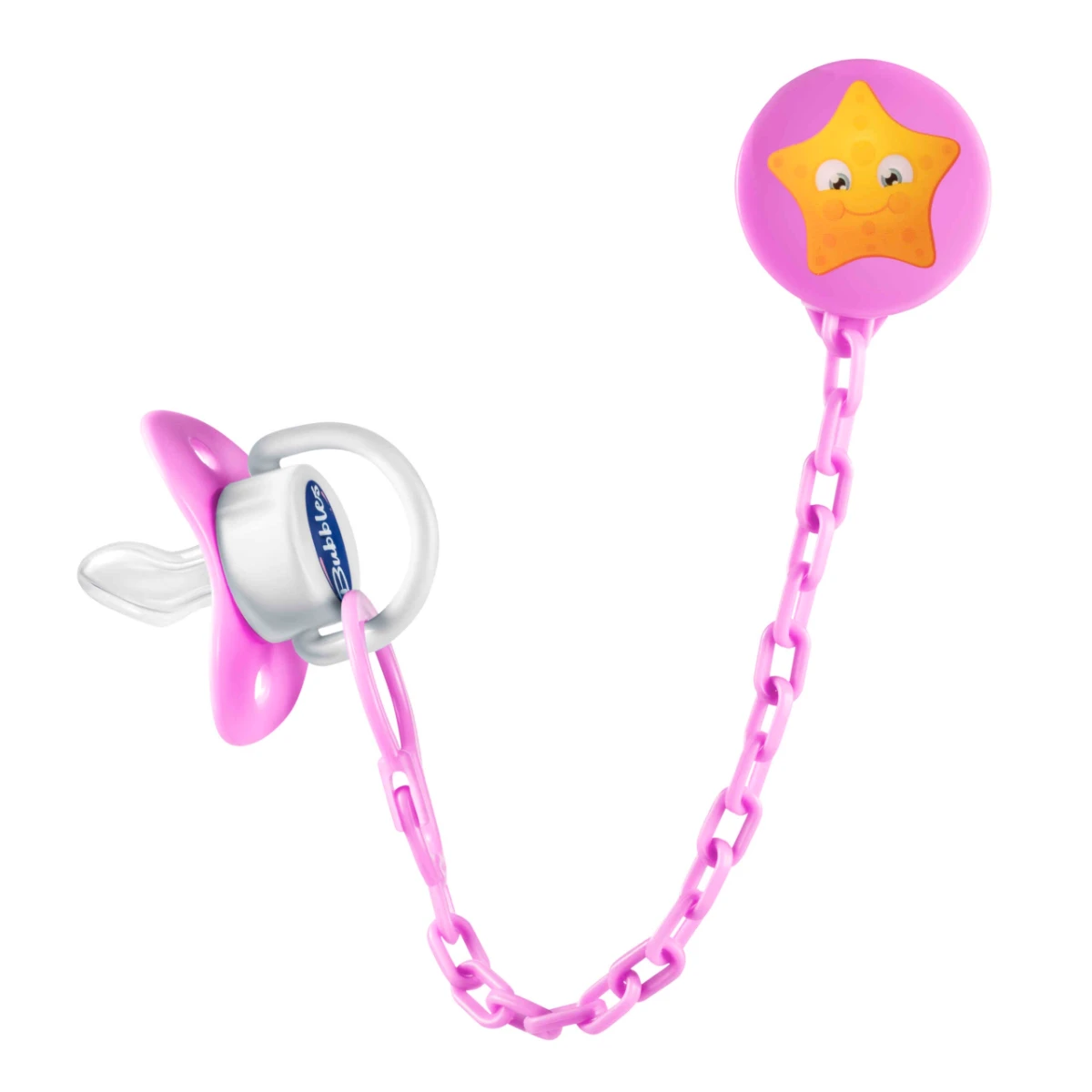 Orthodontic Pacifier with Clip Chain